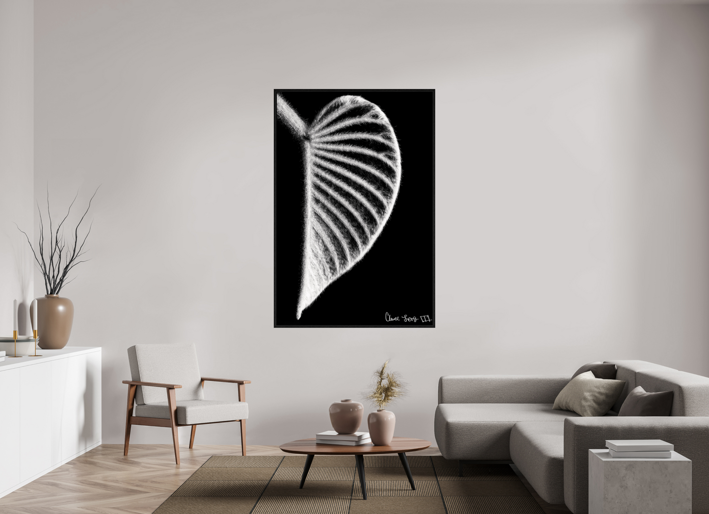 44 x 66″, Floater Frame Black Oak Onyx Organ