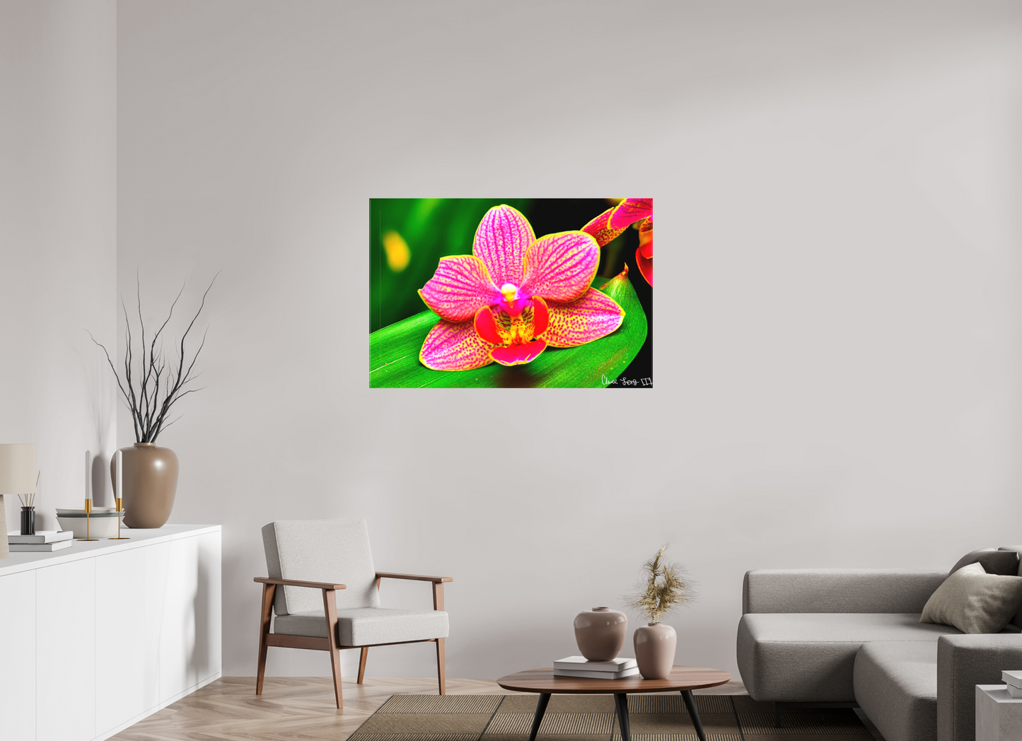45 x 30″, Matte Canvas Vigorous Orchid