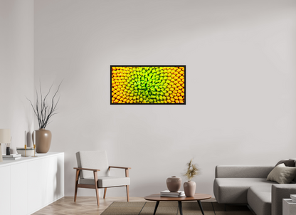 40 x 20″, Floater Frame Black Oak Geometric Harmony