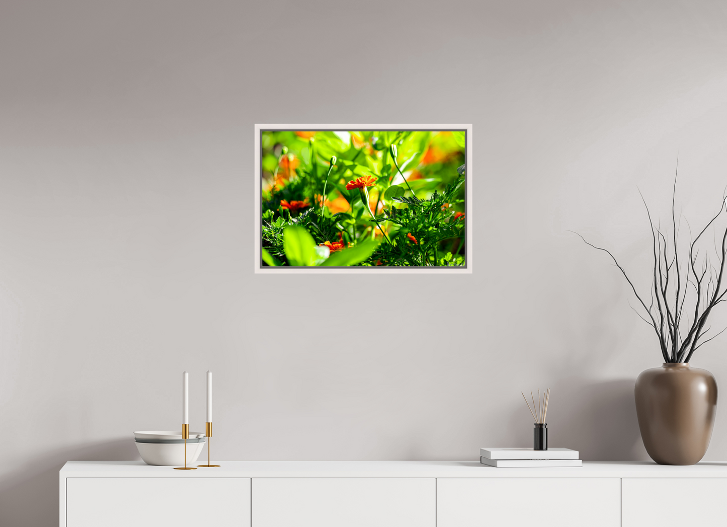 24 x 16″, Floater Frame Maple White Prominence