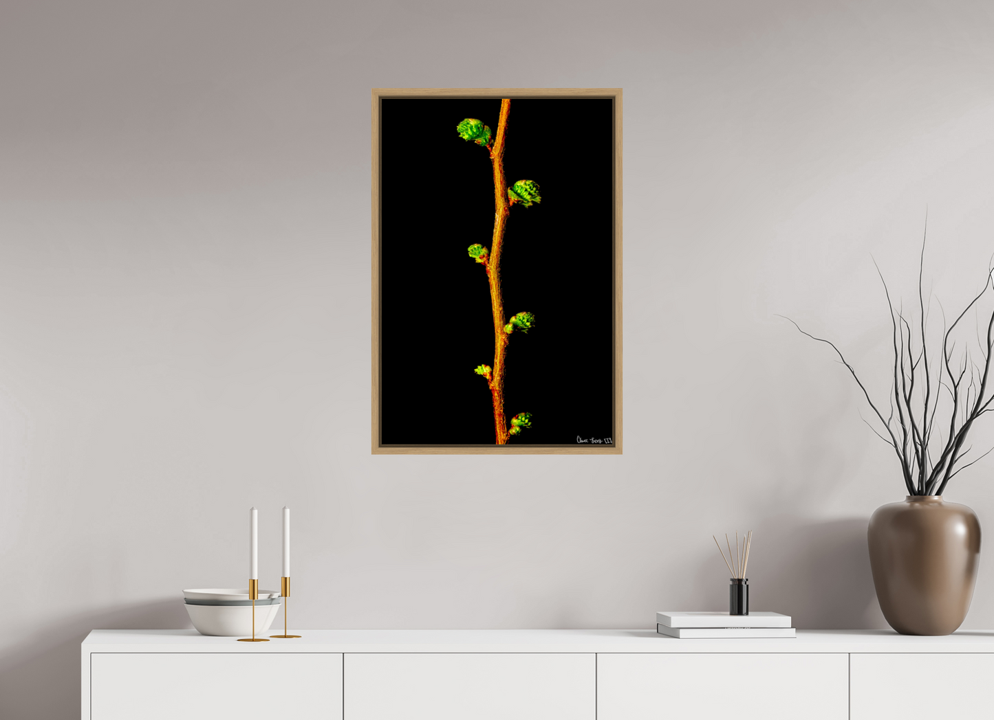 20 x 30″, Floater Frame Natural Oak The Ladder of Life
