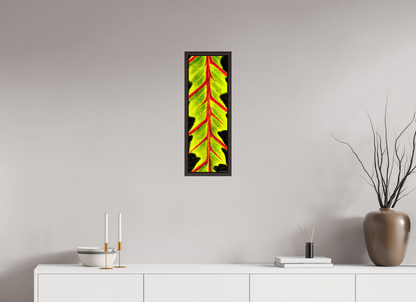 8 x 24″, Floater Frame Alder Brown Highlighted Maranta