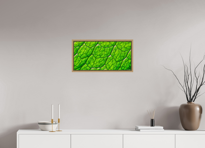 24 x 12″, Floater Frame Natural Oak Uniformed Venation