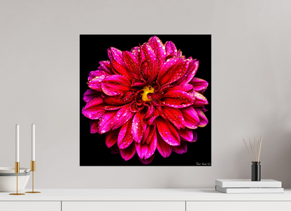 20 x 20″, Glossy Metal Droplets Galore