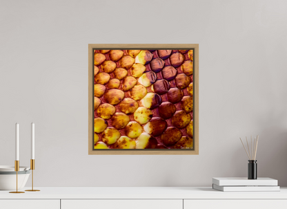 15 x 15″, Floater Frame Natural Oak Reptilian Divide
