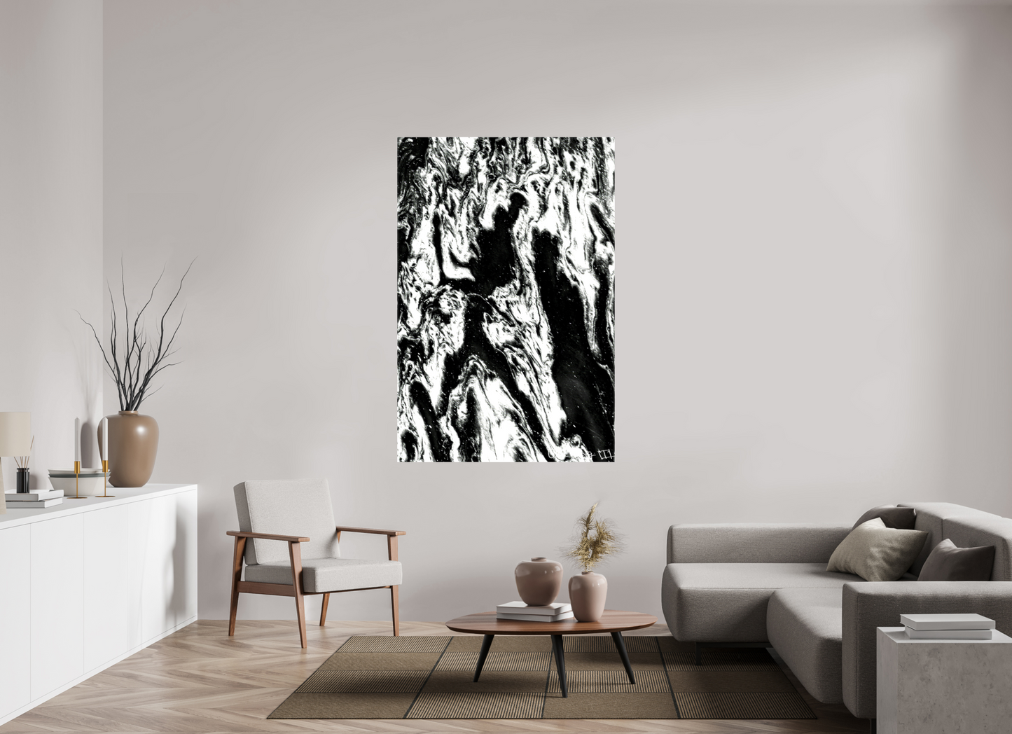 44 x 66″, Glossy Canvas Frolicking Shadows