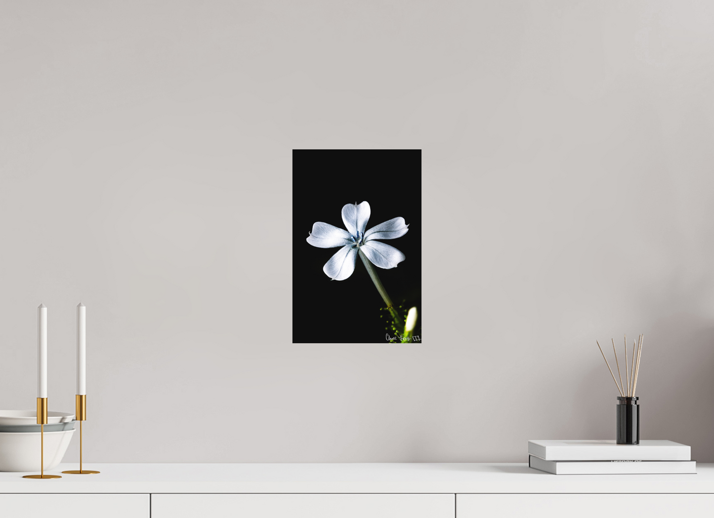 8 x 12″, Matte Metal Silver Petals