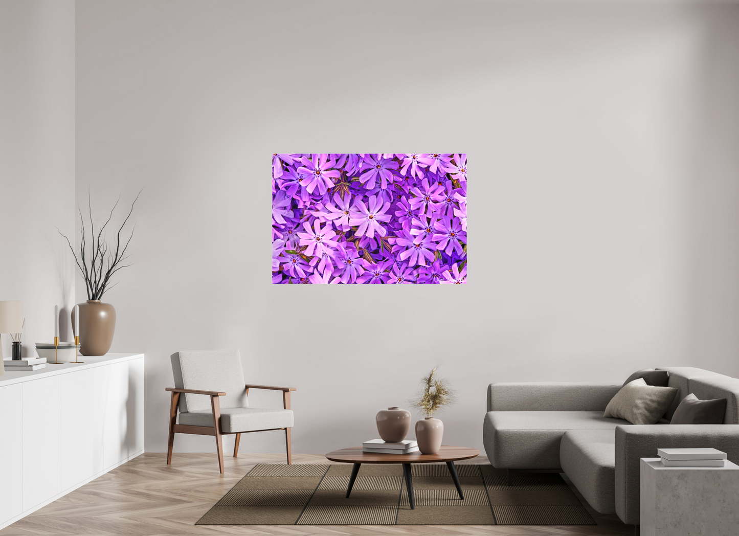 54 x 36″, Matte Canvas Lavender Moss Phlox