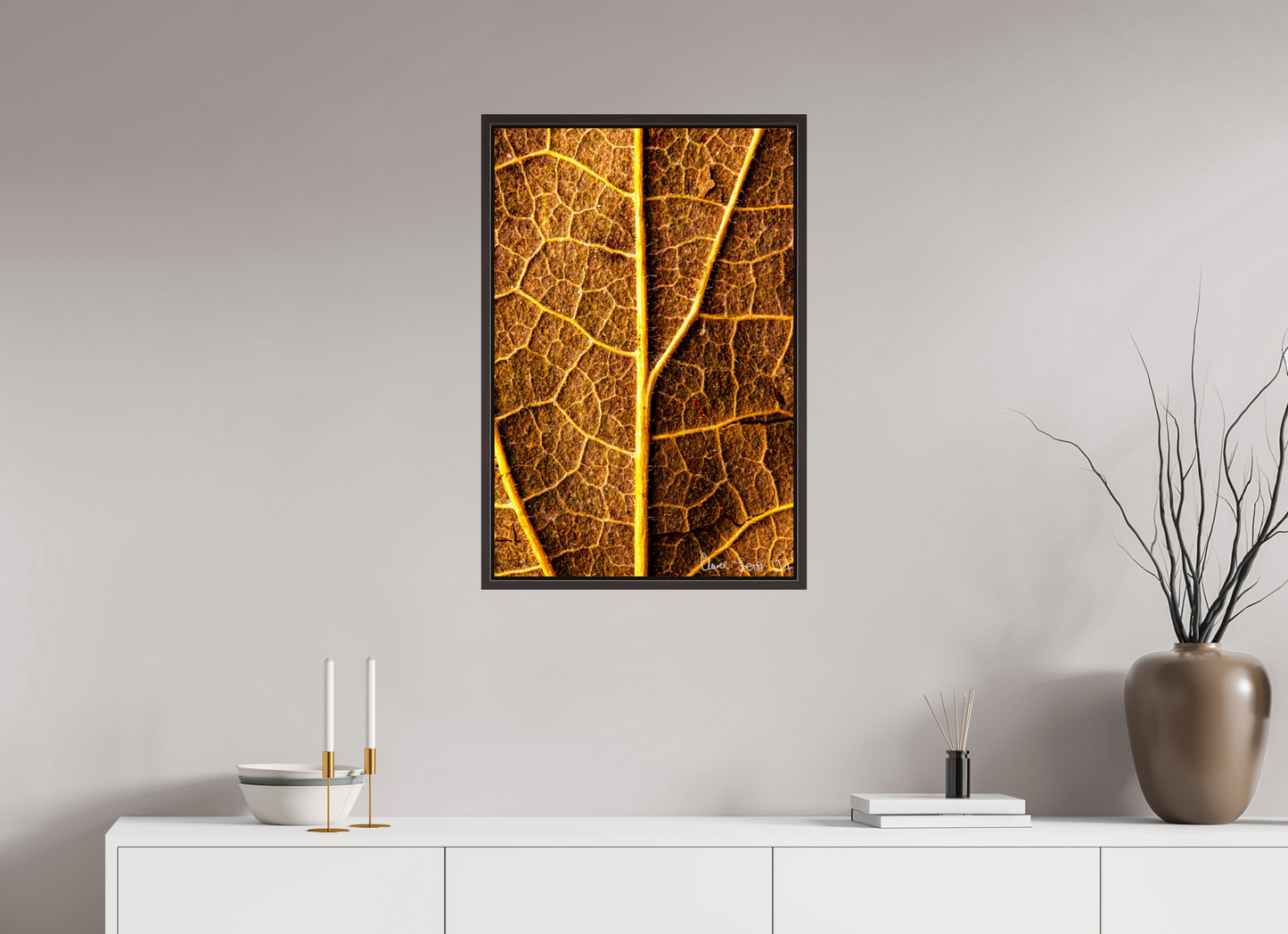 20 x 30″, Floater Frame Alder Brown Roads to Riches