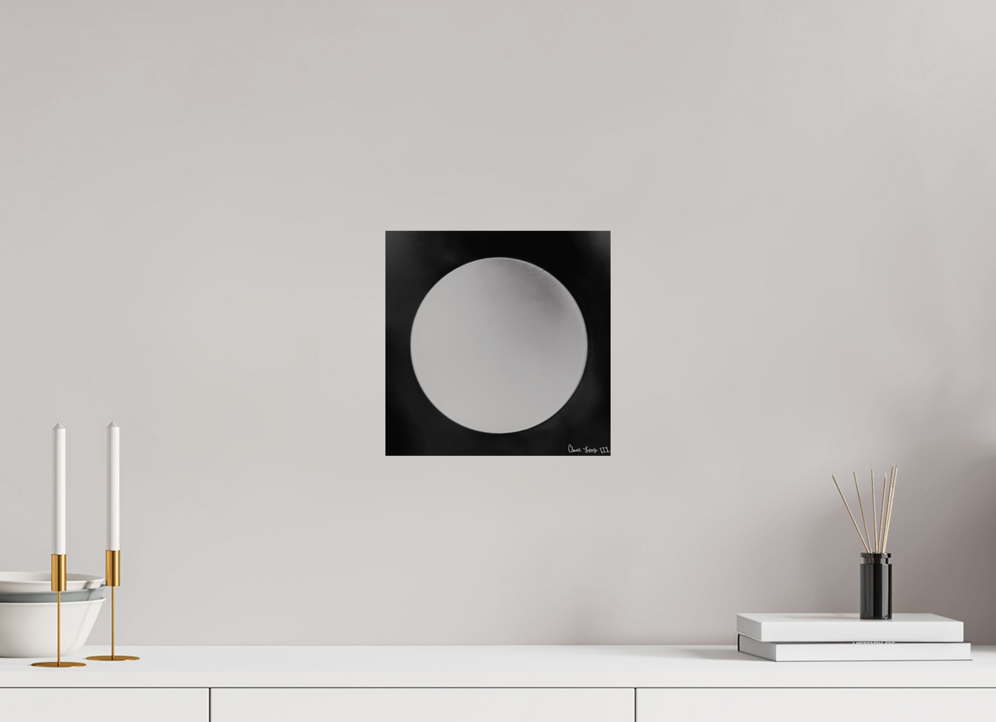 10 x 10″, Glossy Metal Lycan’s Moon