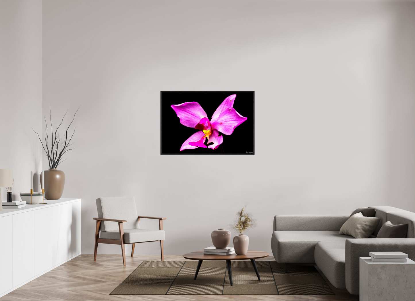 45 x 30″, Floater Frame Black Oak Efflorescence