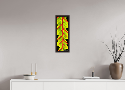 8 x 24″, Floater Frame Alder Brown Highlighted Maranta