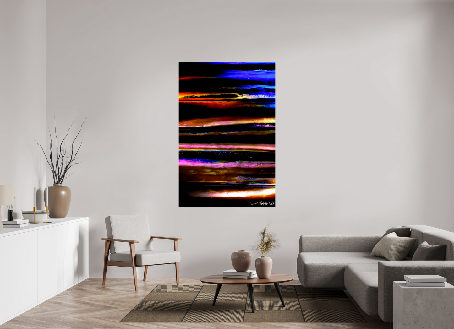 44 x 66″, Glossy Metal Jupiter’s Storm