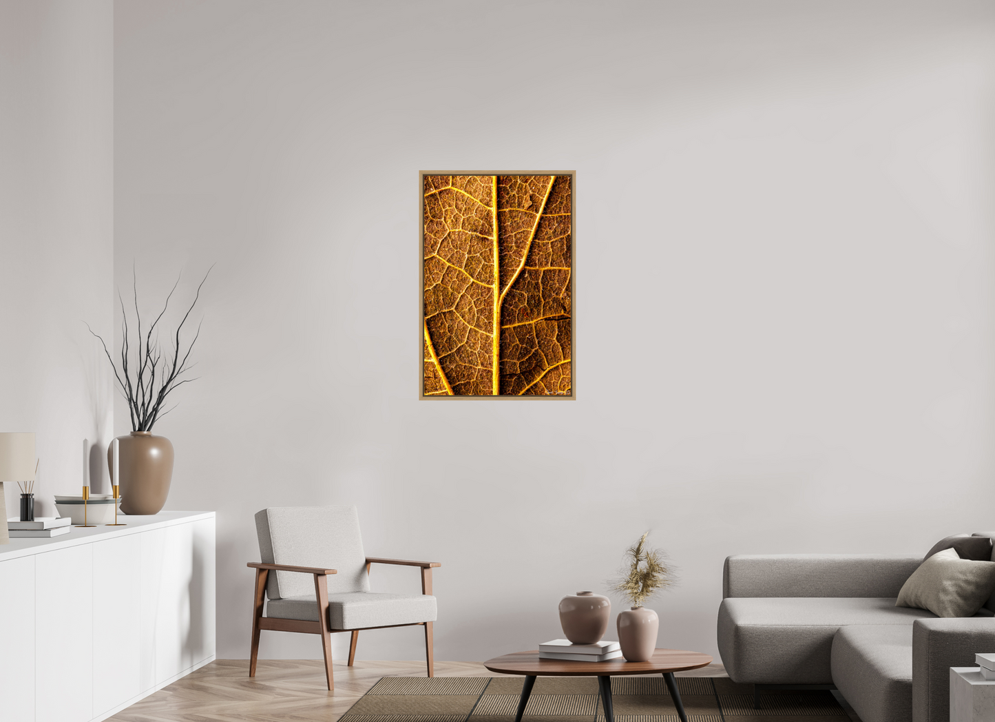 24 x 36″, Floater Frame Natural Oak Roads to Riches