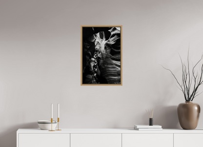 16 x 24″, Floater Frame Natural Oak Beauty Down Below