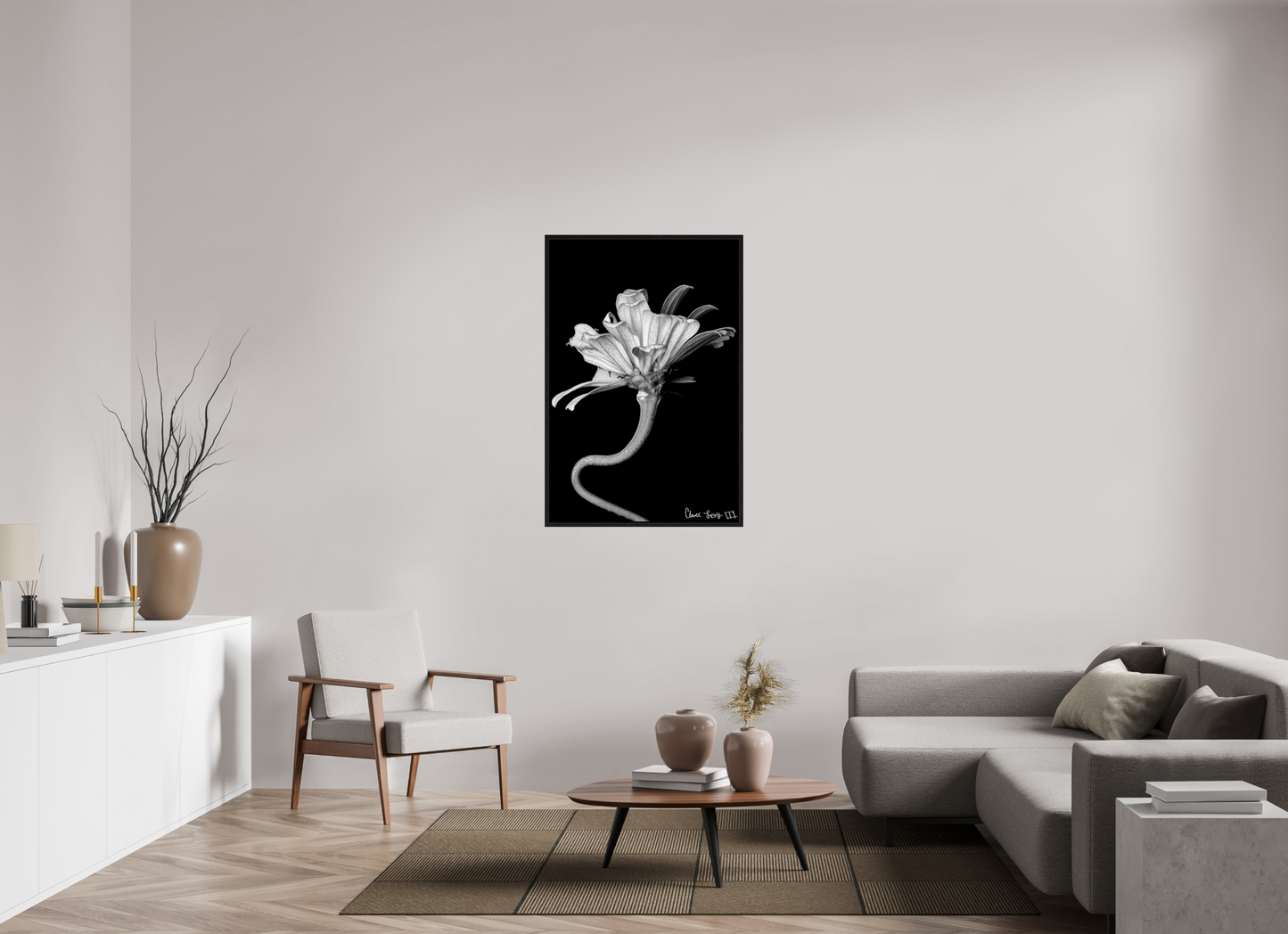 30 x 45″, Floater Frame Black Oak Kingsnake’s Florescence