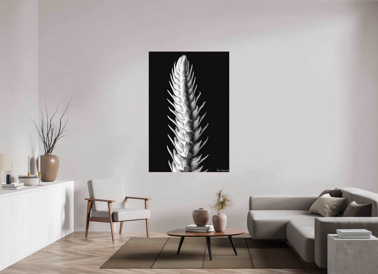 44 x 66″, Matte Metal Vertebrae