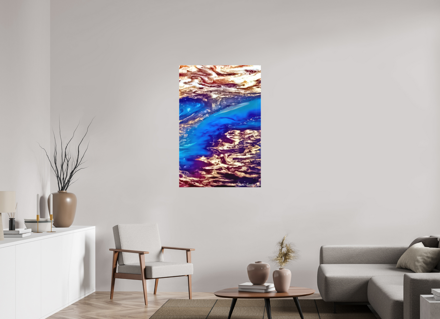 30 x 45″, Matte Canvas Stratospheric View