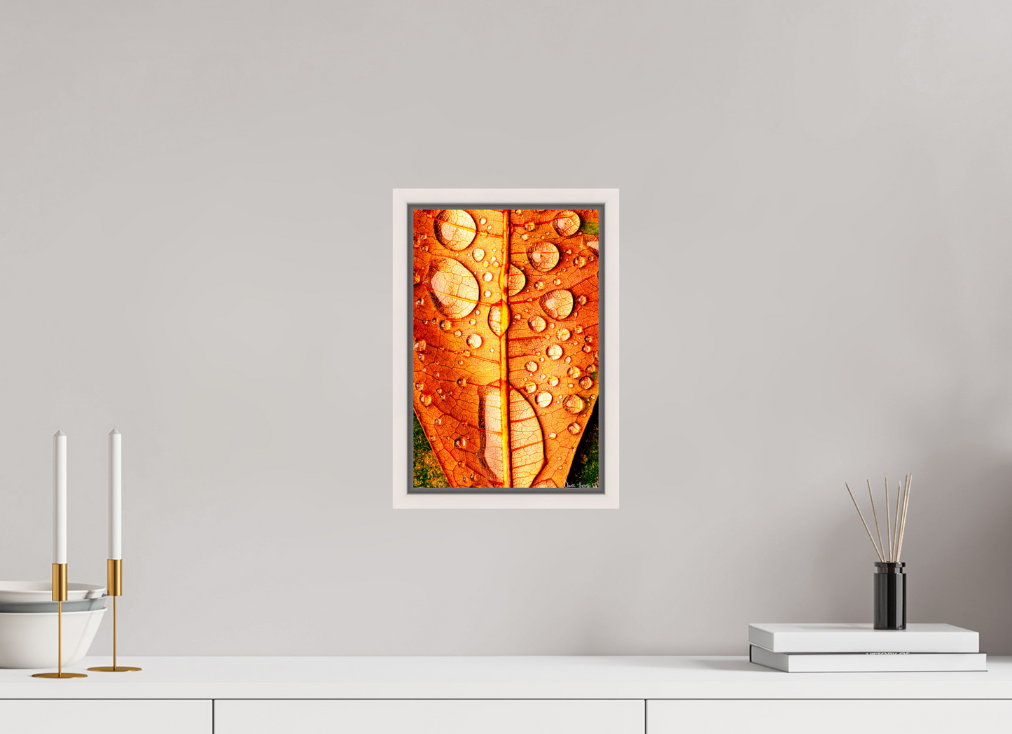 8 x 12″, Floater Frame Maple White Transparency