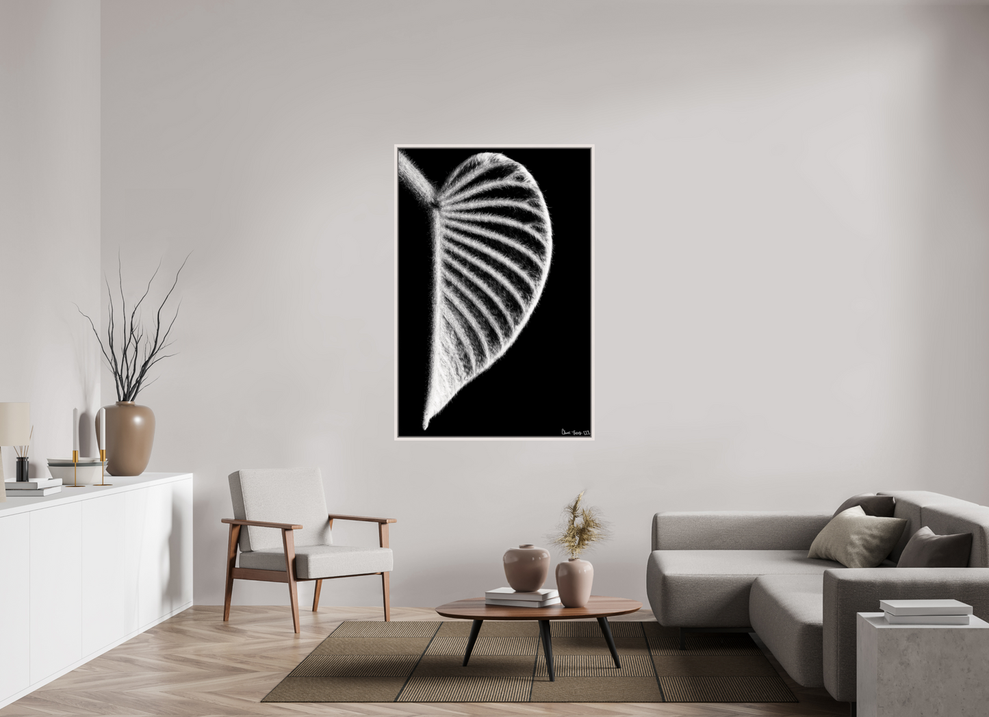 40 x 60″, Floater Frame Maple White Onyx Organ