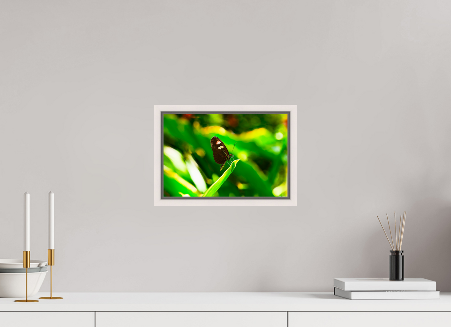 12 x 8″, Floater Frame Maple White Time Stands Still