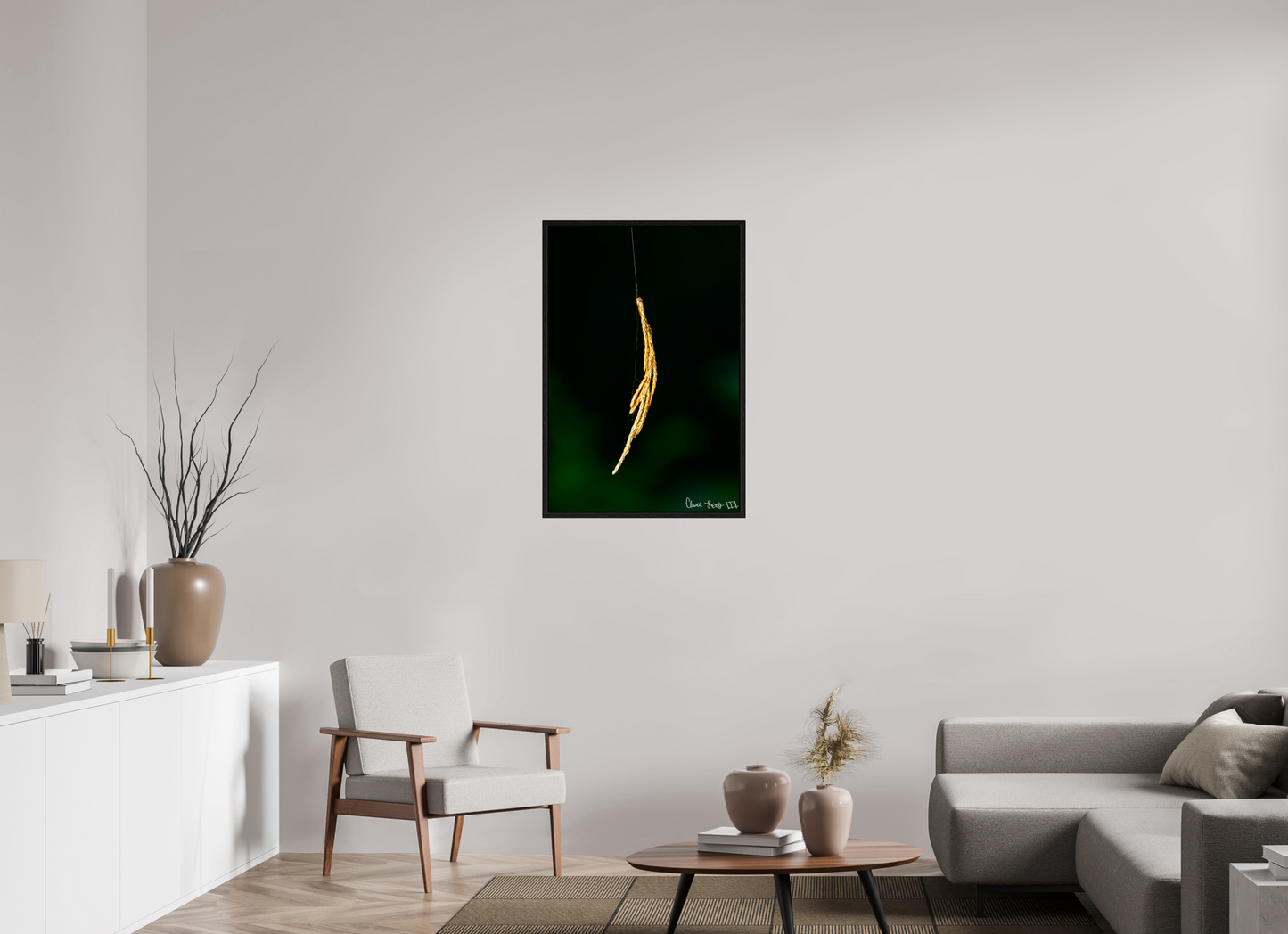 24 x 36″, Floater Frame Black Oak Nature’s Tether