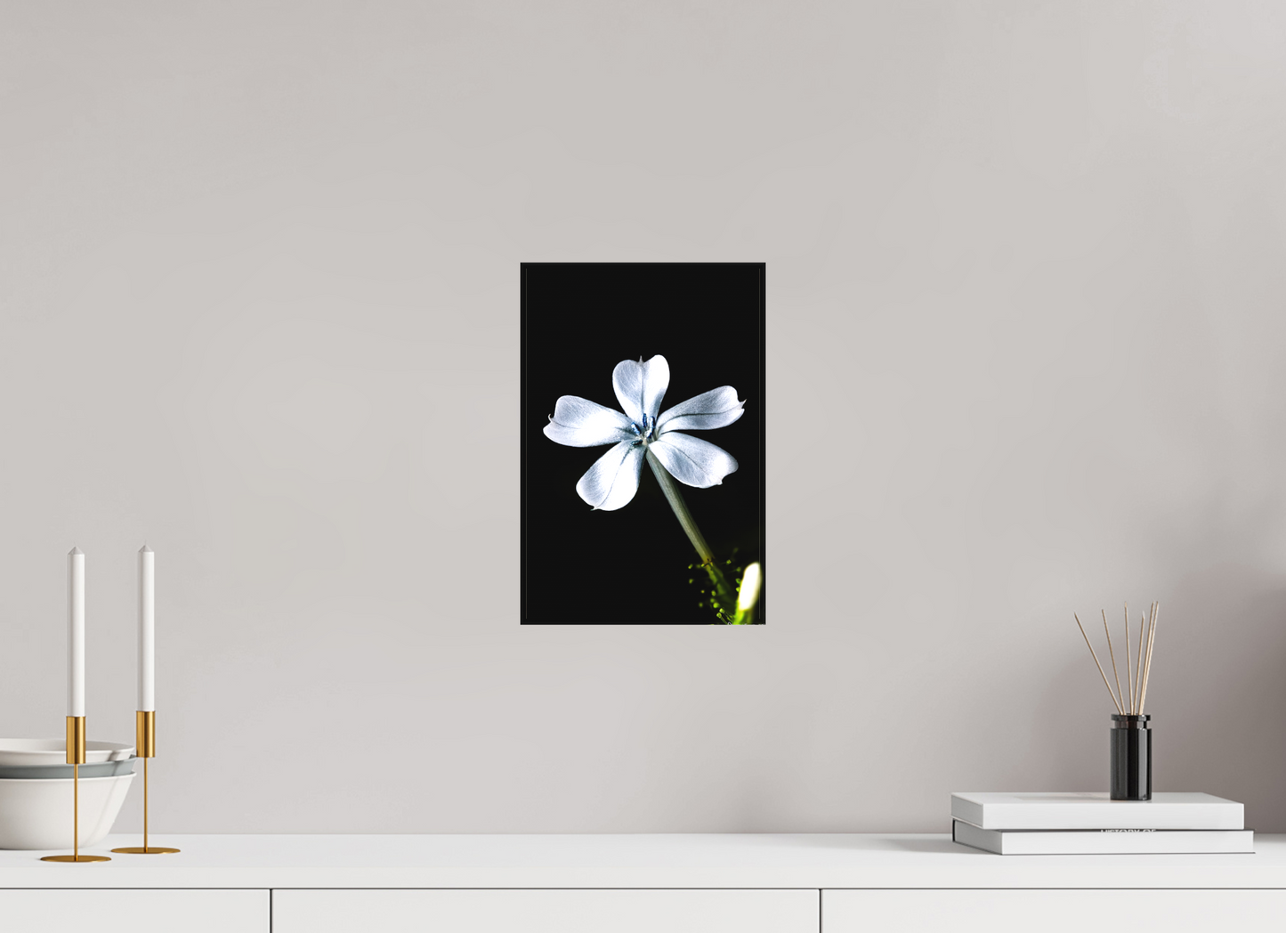8 x 12″, Matte Canvas Silver Petals