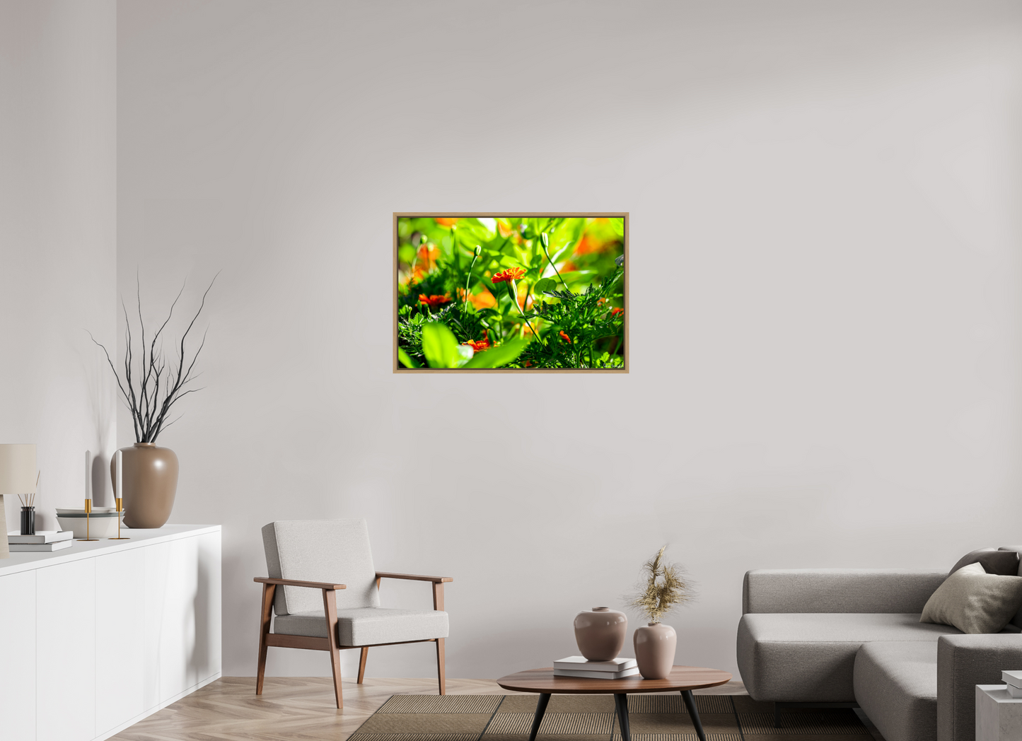 36 x 24″, Floater Frame Natural Oak Prominence