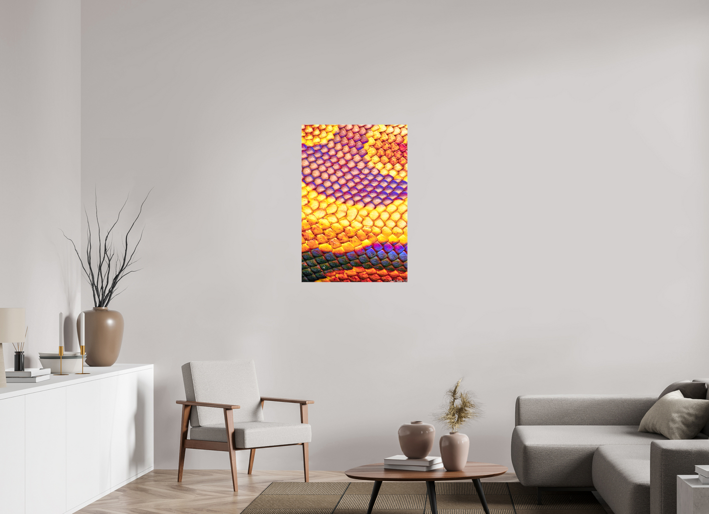 24 x 36″, Glossy Canvas Python’s Iridescence