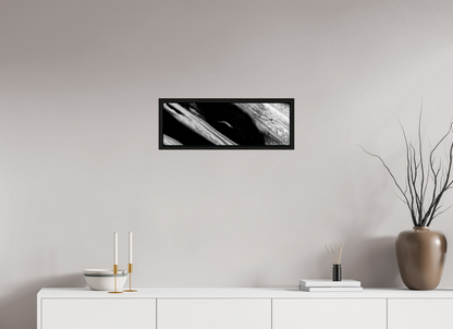 24 x 8″, Floater Frame Black Oak Fractured