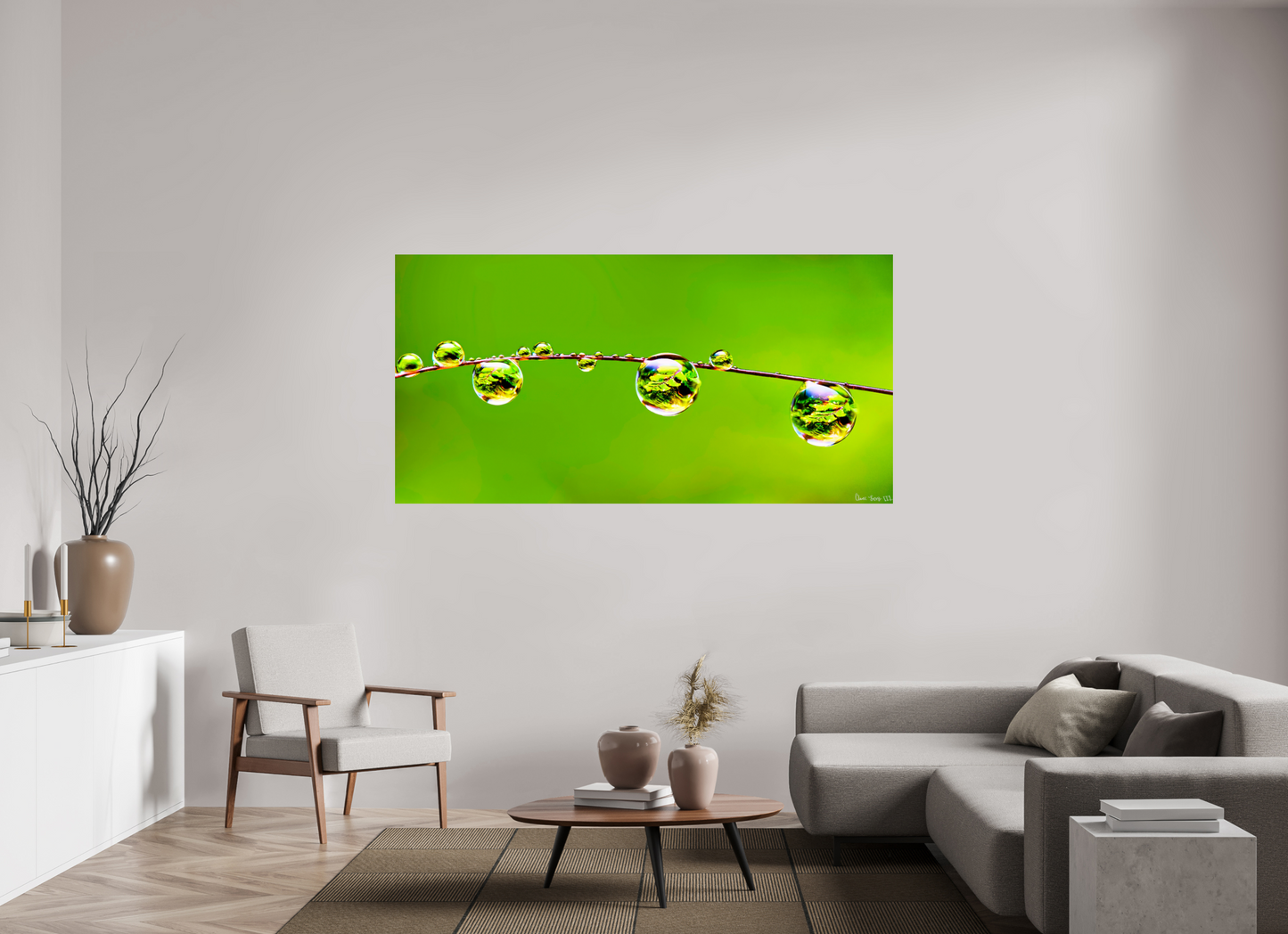 78 x 39″, Glossy Metal Refraction