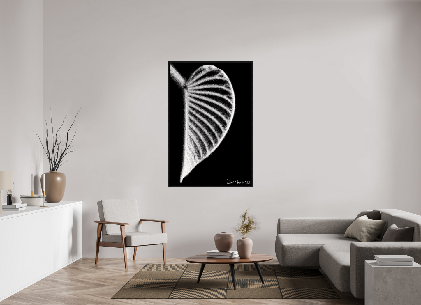 40 x 60″, Floater Frame Black Oak Onyx Organ