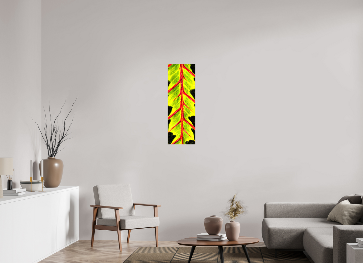 12 x 36″, Glossy Canvas Highlighted Maranta