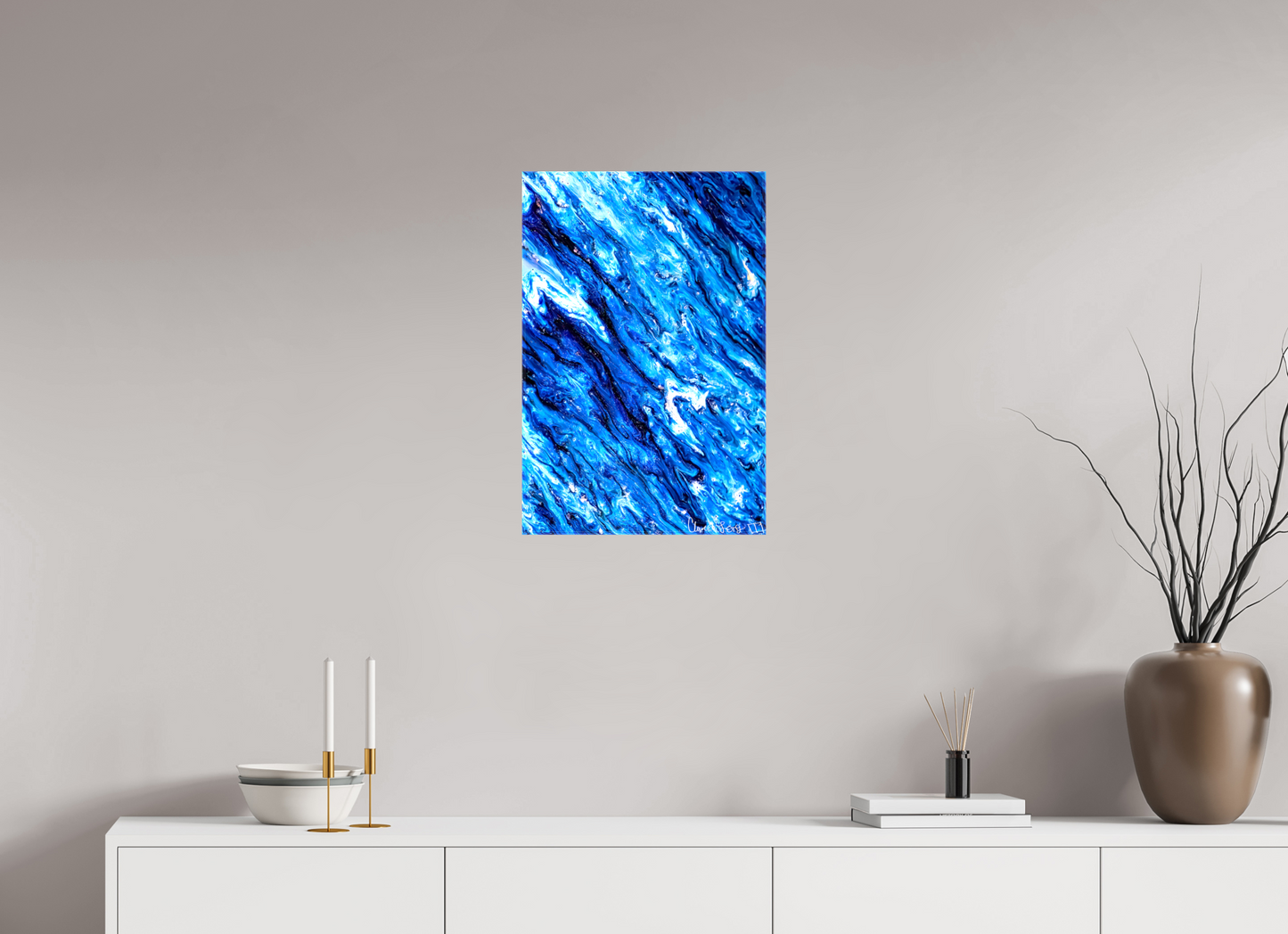 16 x 24″, Glossy Canvas Tilted Waves