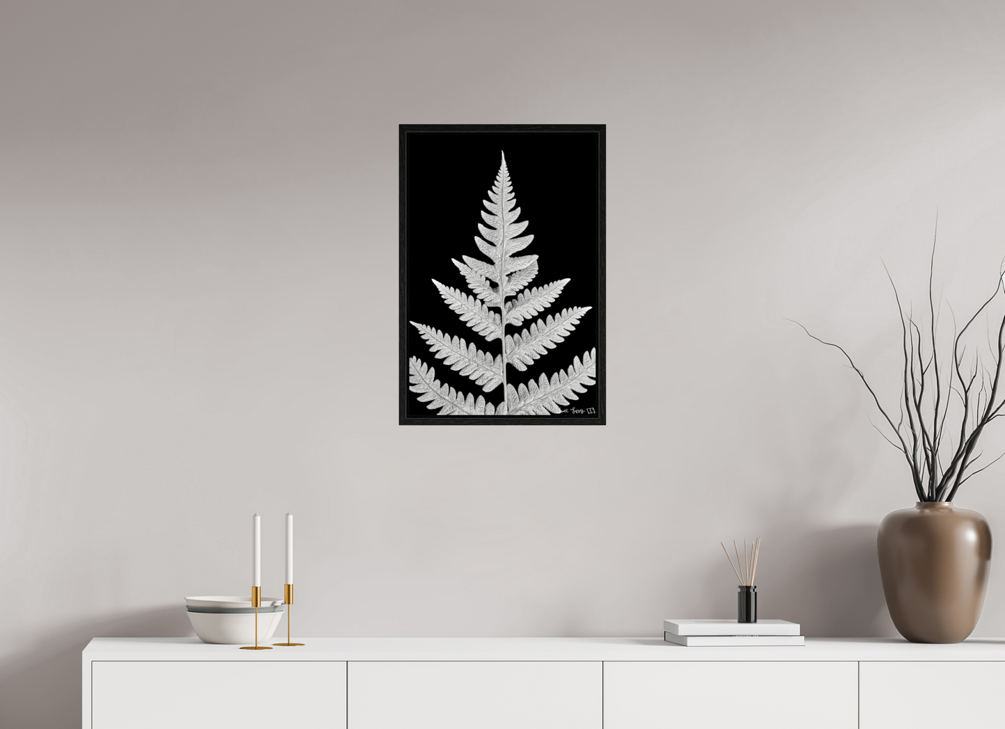 16 x 24″, Floater Frame Black Oak Inverted Viridescence