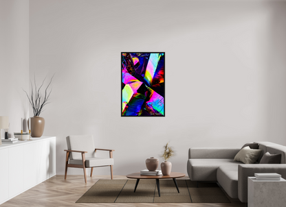 30 x 45″, Floater Frame Black Oak Prismatic Shards