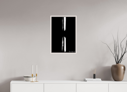 16 x 24″, Floater Frame Maple White Free Fall