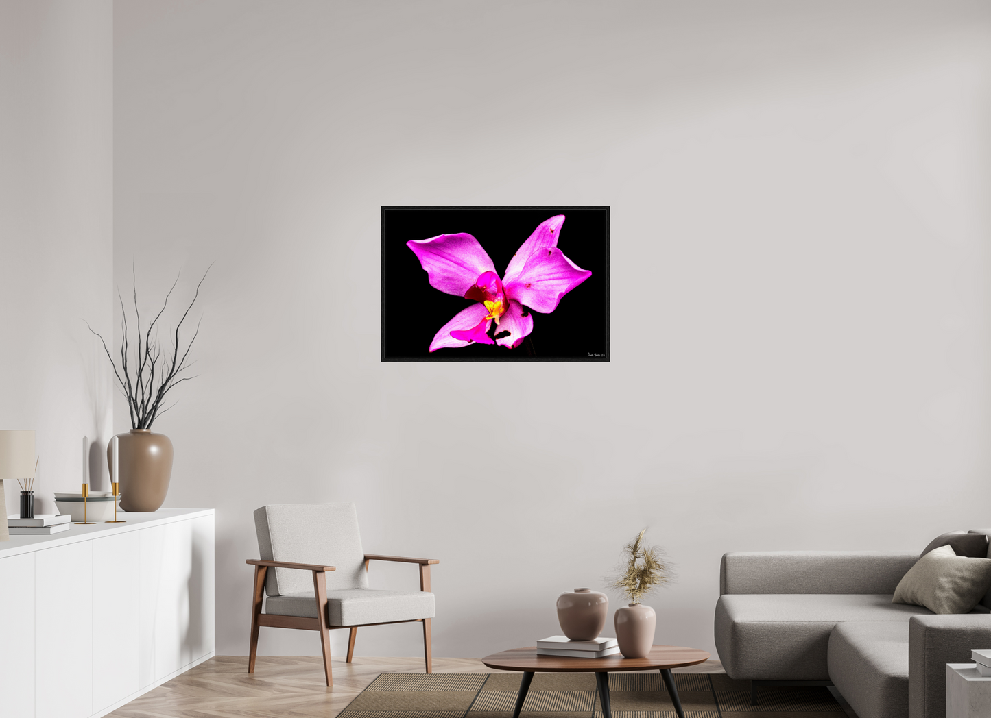 36 x 24″, Floater Frame Black Oak Efflorescence