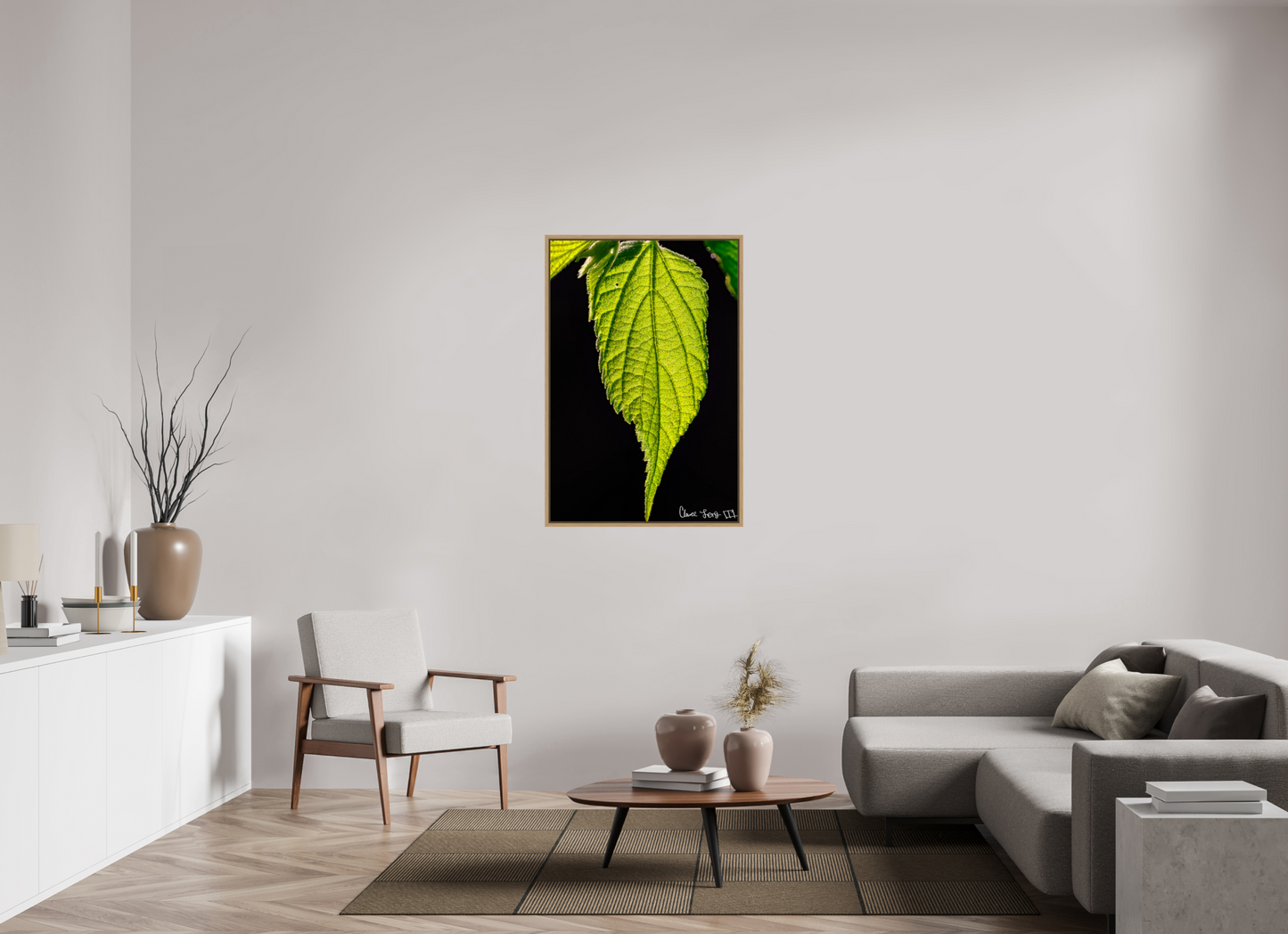 30 x 45″, Floater Frame Natural Oak Eternal Glow