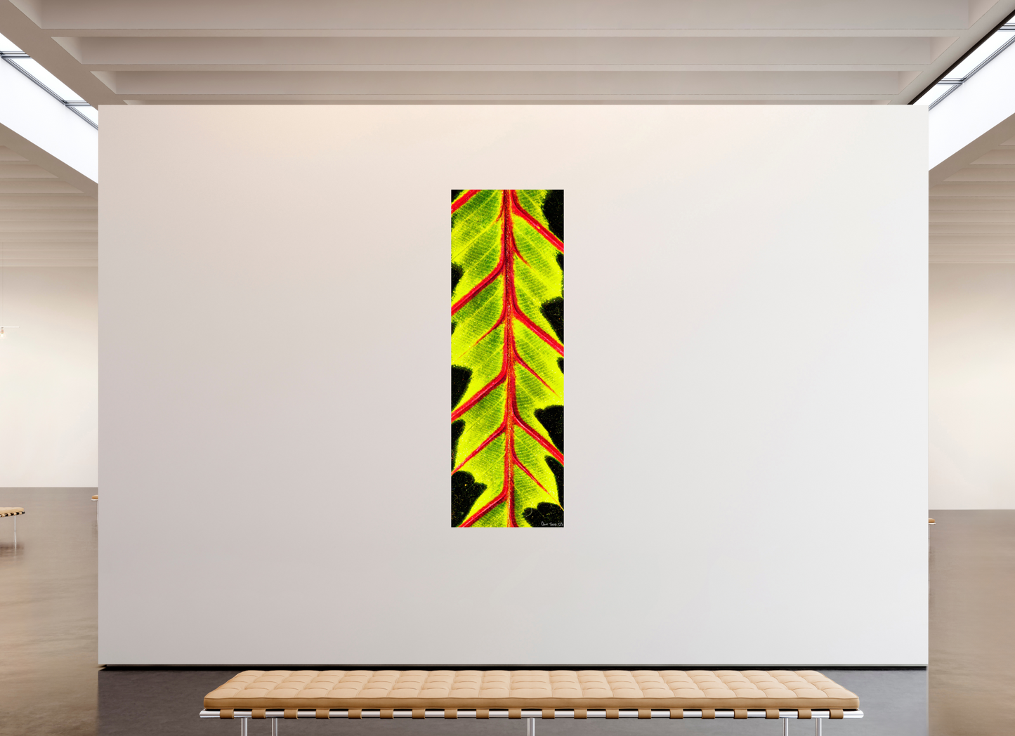 28 x 84″, Glossy Metal Highlighted Maranta