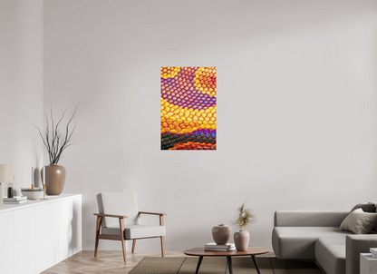 24 x 36″, Glossy Metal Python’s Iridescence