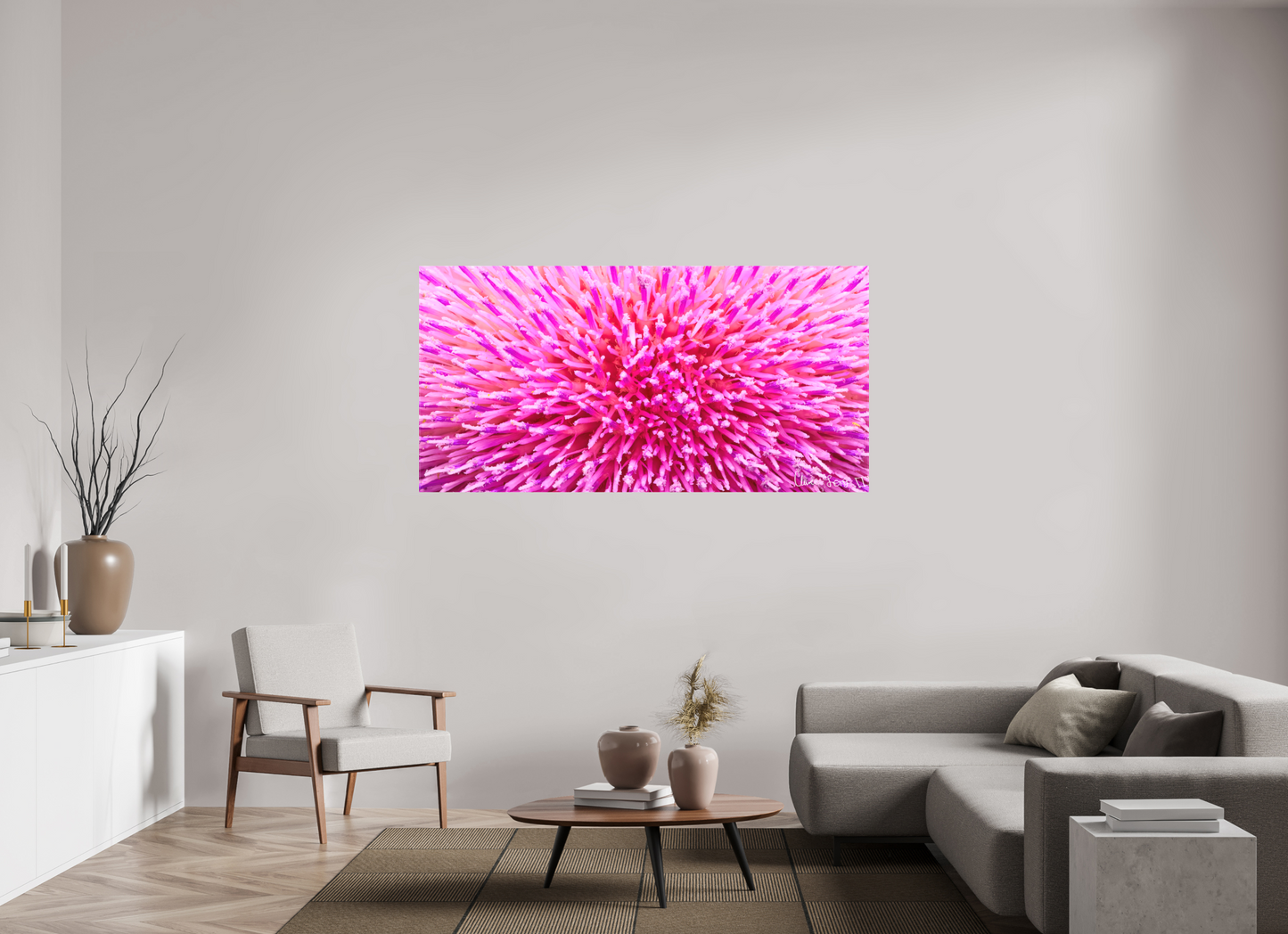 70 x 35″, Matte Canvas Thistle Sea