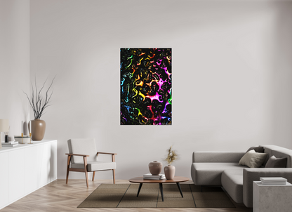 36 x 54″, Matte Canvas Petroleum Rainbow