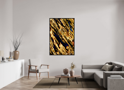 40 x 60″, Floater Frame Black Oak Gilded Permeation
