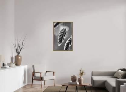 24 x 36″, Floater Frame Natural Oak Achromatize