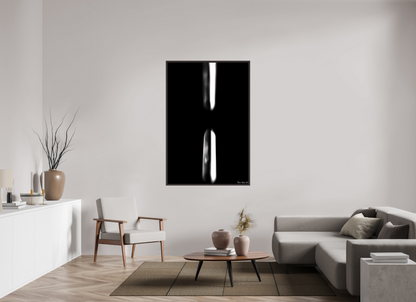 40 x 60″, Floater Frame Alder Brown Free Fall