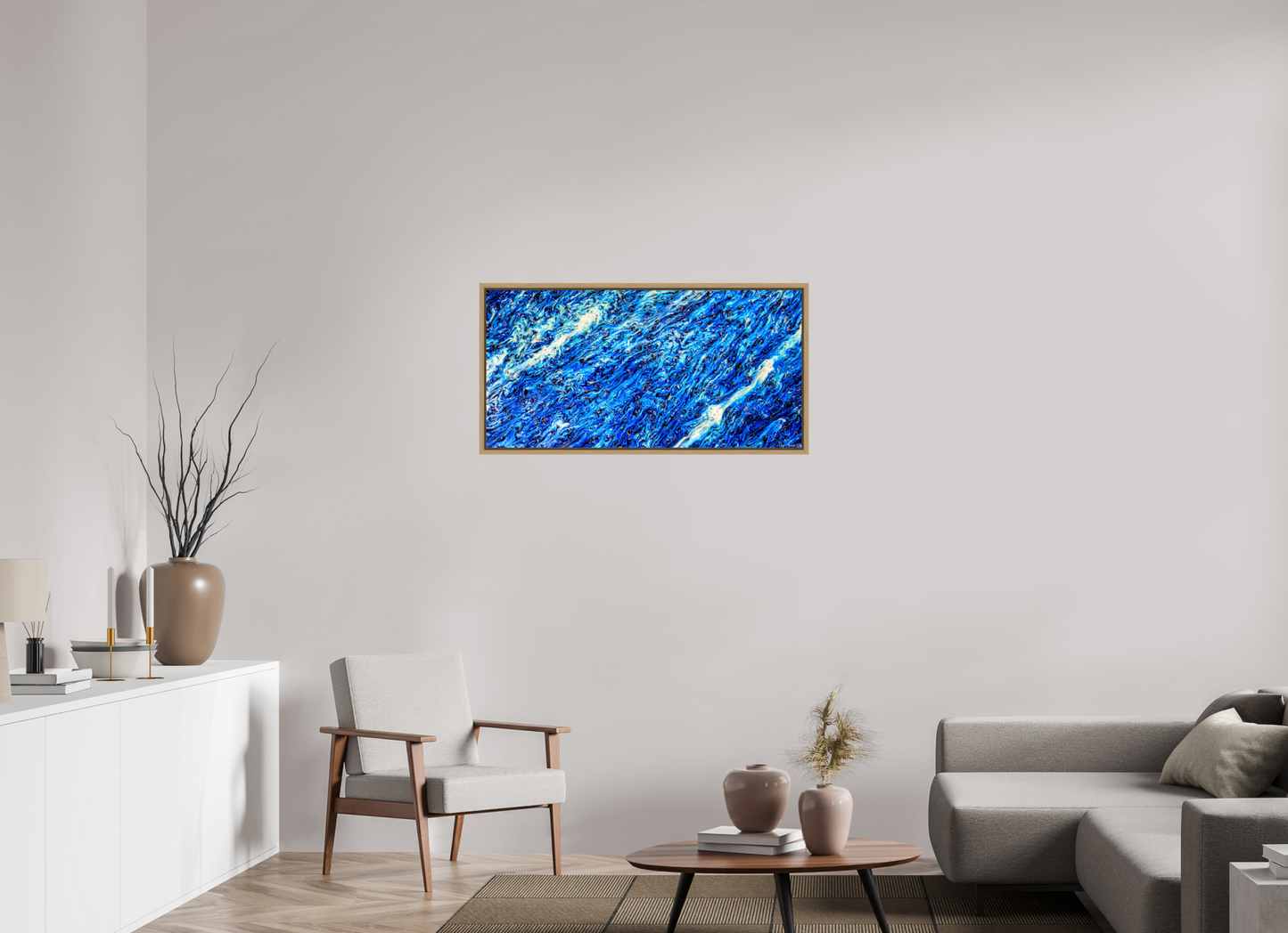 40 x 20″, Floater Frame Natural Oak Reprieve