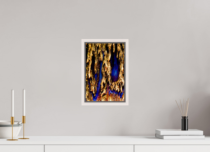 8 x 12″, Floater Frame Maple White Gilded Torrent