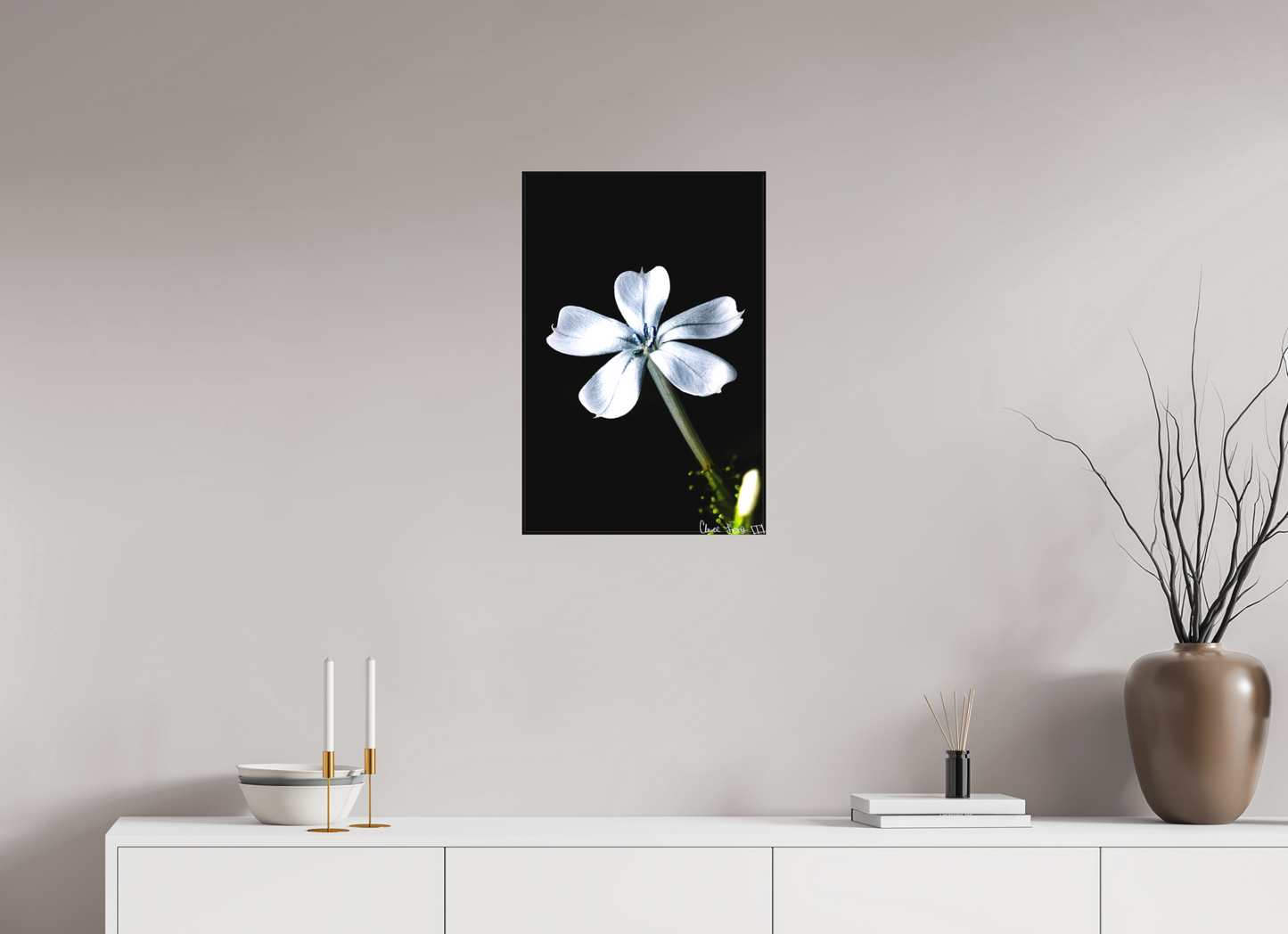 16 x 24″, Matte Canvas Silver Petals