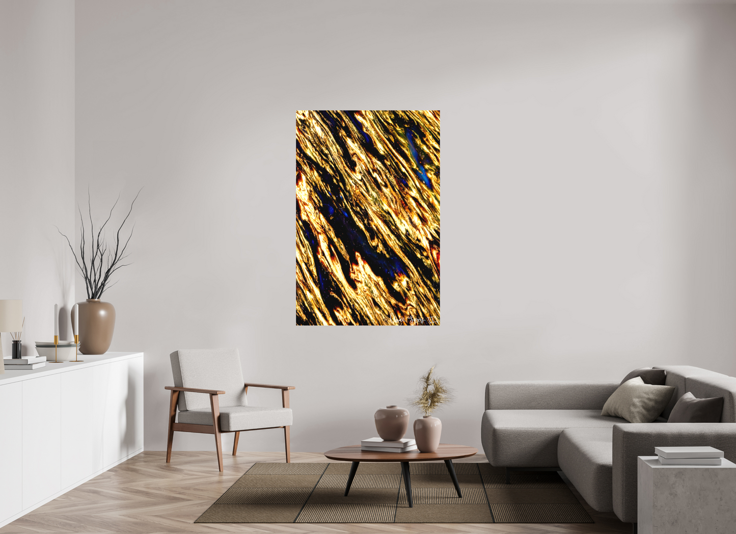 40 x 60″, Matte Canvas Gilded Permeation